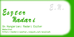 eszter madari business card